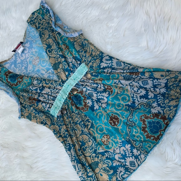 2000s vintage  cute turquoise shirt y2k 90s - Picture 3 of 5